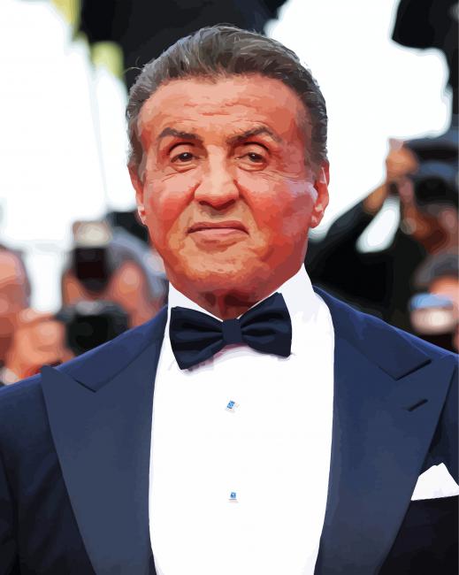Stallone Sylvester paint by number