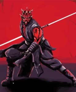 Star Wars Darth Maul paint by number