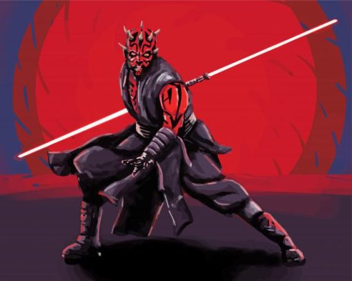 Star Wars Darth Maul paint by number