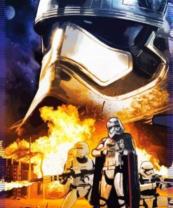 Star Wars Mandolian Stormtrooper paint by numbers