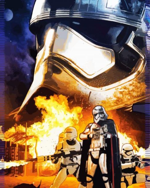 Star Wars Mandolian Stormtrooper paint by numbers