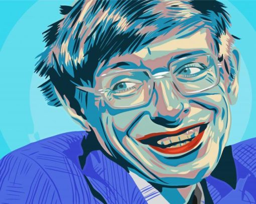 Stephen Hawking Art Illustration paint by number
