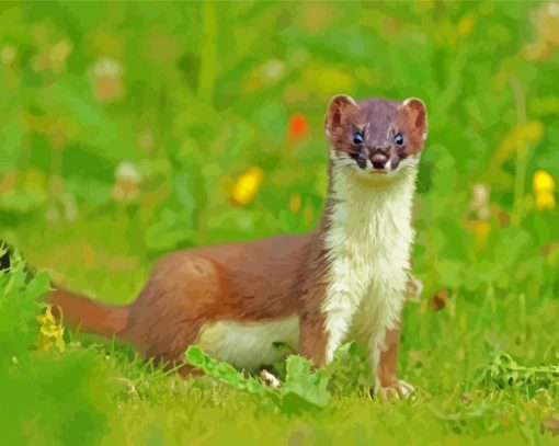 Stoat Animal paint by number