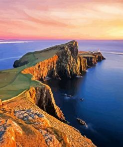 Sunset At Shetland Islands paint by numbers