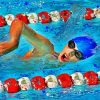 Swimmer paint by numbers