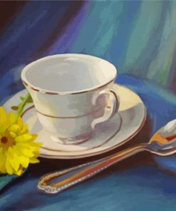 Teacup Illustration paint by numbers