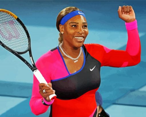 Tennis Player Serena Williams paint by number