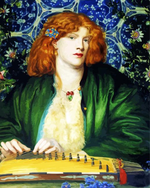The Blue Bower By Rossetti paint by numbers