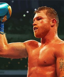 The Boxer Canelo paint by number
