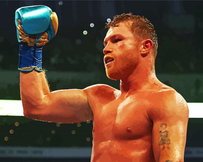 The Boxer Canelo paint by number