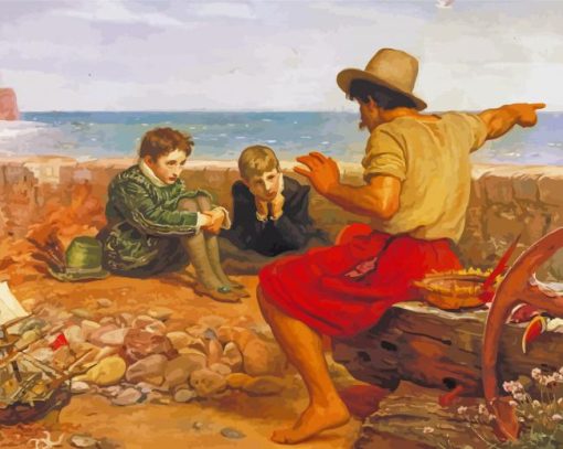 The Boyhood Of Raleigh By John Everett Millais paint by number