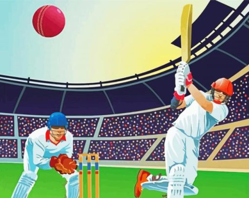 The Cricket Match paint by number
