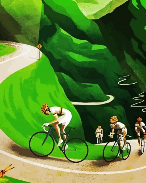 The Cyclists paint by numbers