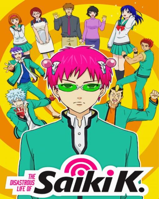 The Disastrous Life Of Saiki K Anime Poster paint by numbers