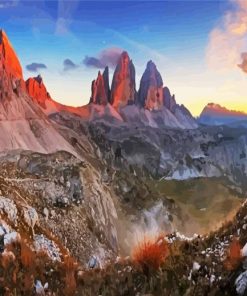 The Dolomites Alps paint by number