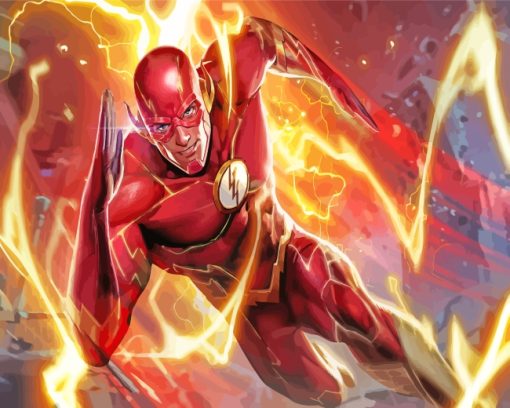 The Flash Hero Art paint by number