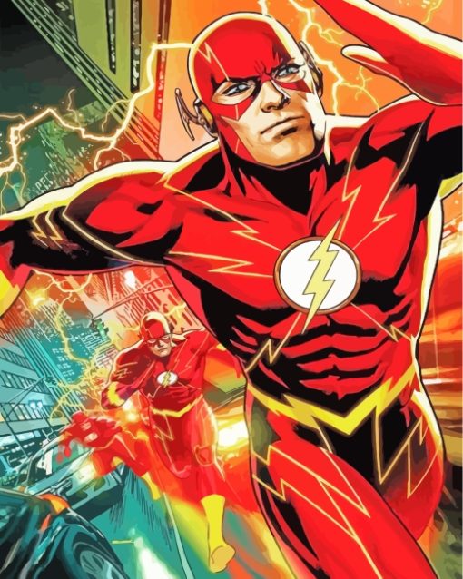 The Flash Hero paint by number