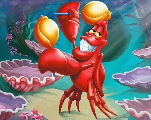 The Little Mermaid Sebastian paint by numbers