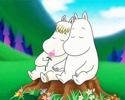 The Moomins Couple paint by number