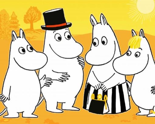 The Moomins Family paint by number