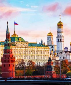 The Moscow Kremlin Russia paint by numbers