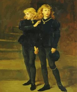 The Princesses In The Tower By John Everett Millais paint by number