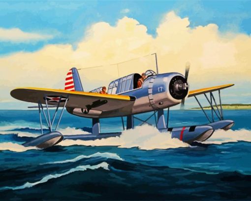 The Seaplane paint by number