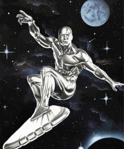 The Silver Surfer Art paint by number