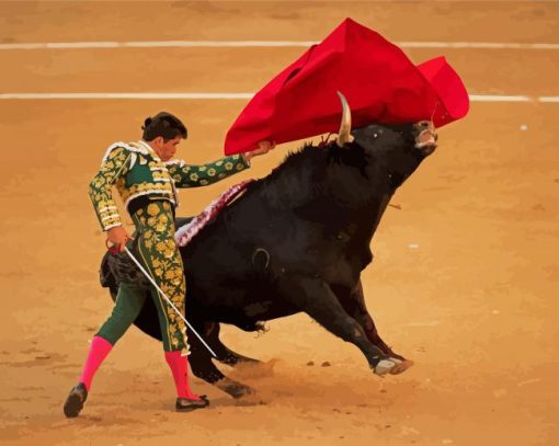 The Spanish Bullfighter paint by number