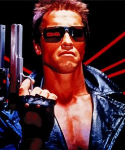 The Terminator Arnold Schwarzenegger paint by number