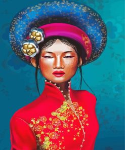 The Vietnamese Girl paint by number