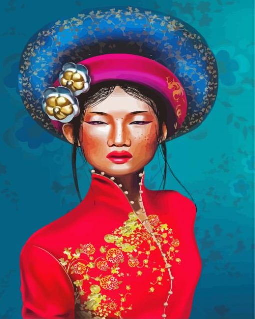 The Vietnamese Girl paint by number