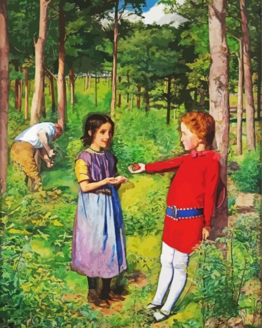 The Woodman's Daughter By John Everett Millais paint by number