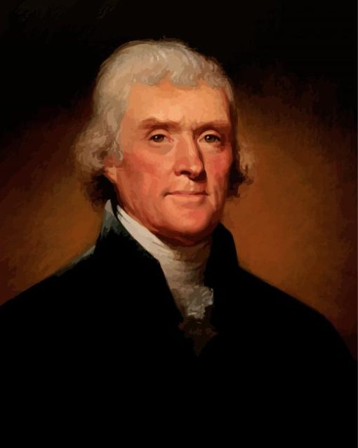 Thomas Jefferson Portrait paint by numbers