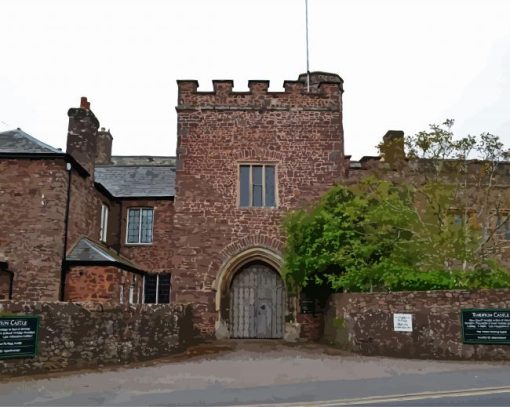 Tiverton Castle paint by number