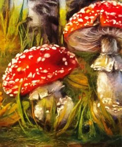 Toadstools paint by number