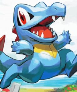 Totodile Pokemon paint by number