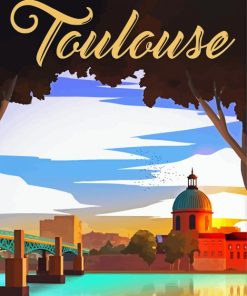 Toulouse City Poster paint by number