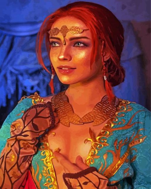 Triss Merigold Witcher paint by number