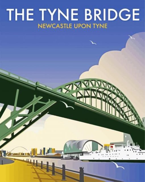 Tyne Bridge Newcastle Poster paint by number