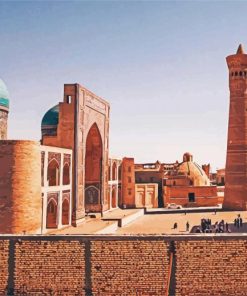 Uzbekistan Bukhara Kalan Mosque paint by numbers