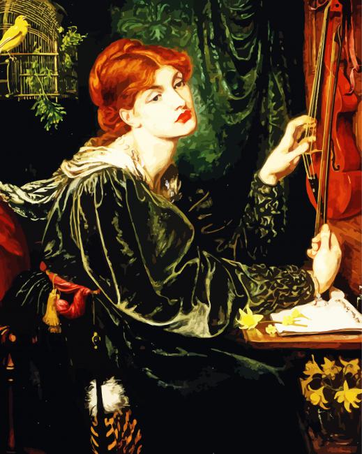 Veronica Veronese By Rossetti paint by numbers