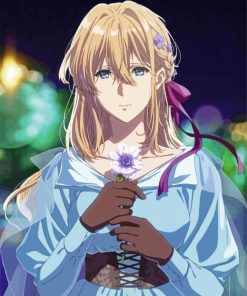Violet Evergarden Anime Girl paint by number