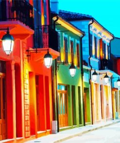 Vlore Albania Colorful Buildings paint by number