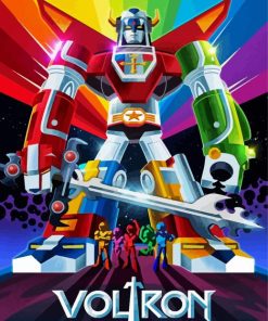 Voltron Pop Art Poster paint by number
