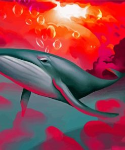 Whaleshark Underwater Art paint by number
