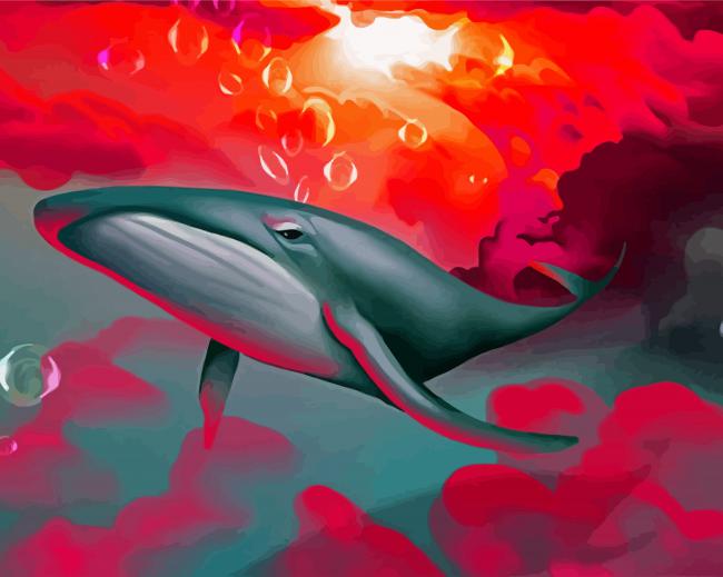 Whaleshark Underwater Art paint by number