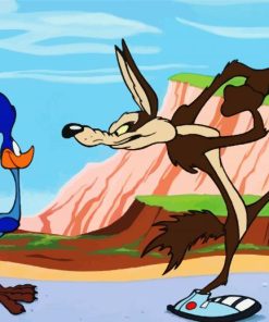 Wile E Coyote And The Road Runner Cartoon paint by number
