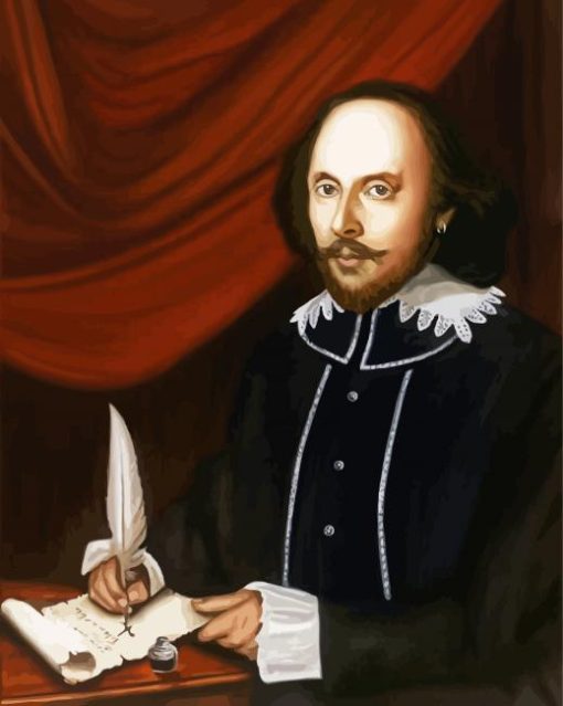 William Shakespeare Playwright paint by number