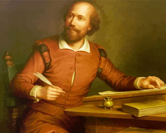 William Shakespeare Poet paint by number
